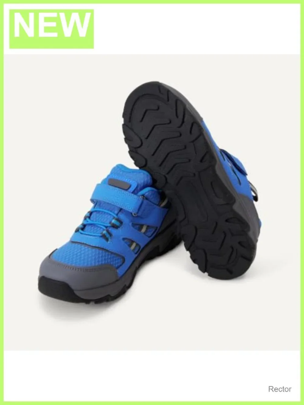 Kids Waterproof Hiking Sneakers - Nylon and PU Suede - Hook and Loop